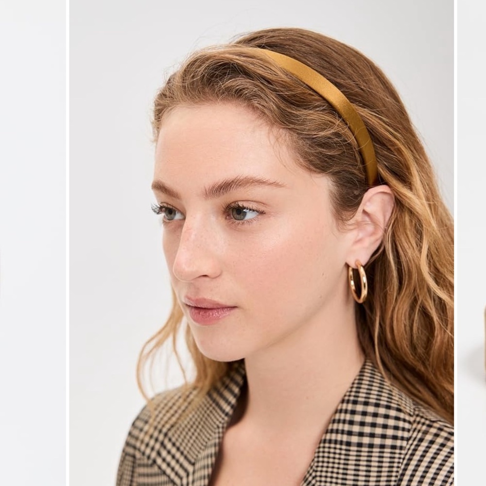 Jennifer Behr Satin Headband in Gold